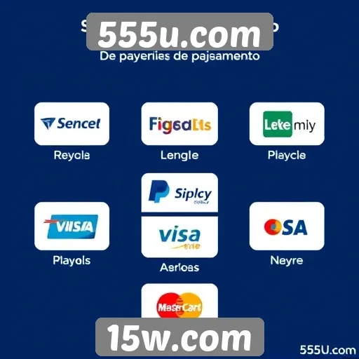 Métodos de pagamento disponíveis na plataforma 555u.com